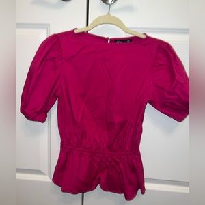 NEW WITHOUT TAGS HOT PINK OFFICE BLOUSE